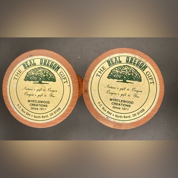 6' Myrtelwood Tapered Candlestick Holder Set Golden Stain Made On Oregon Coast - Picture 2 of 10